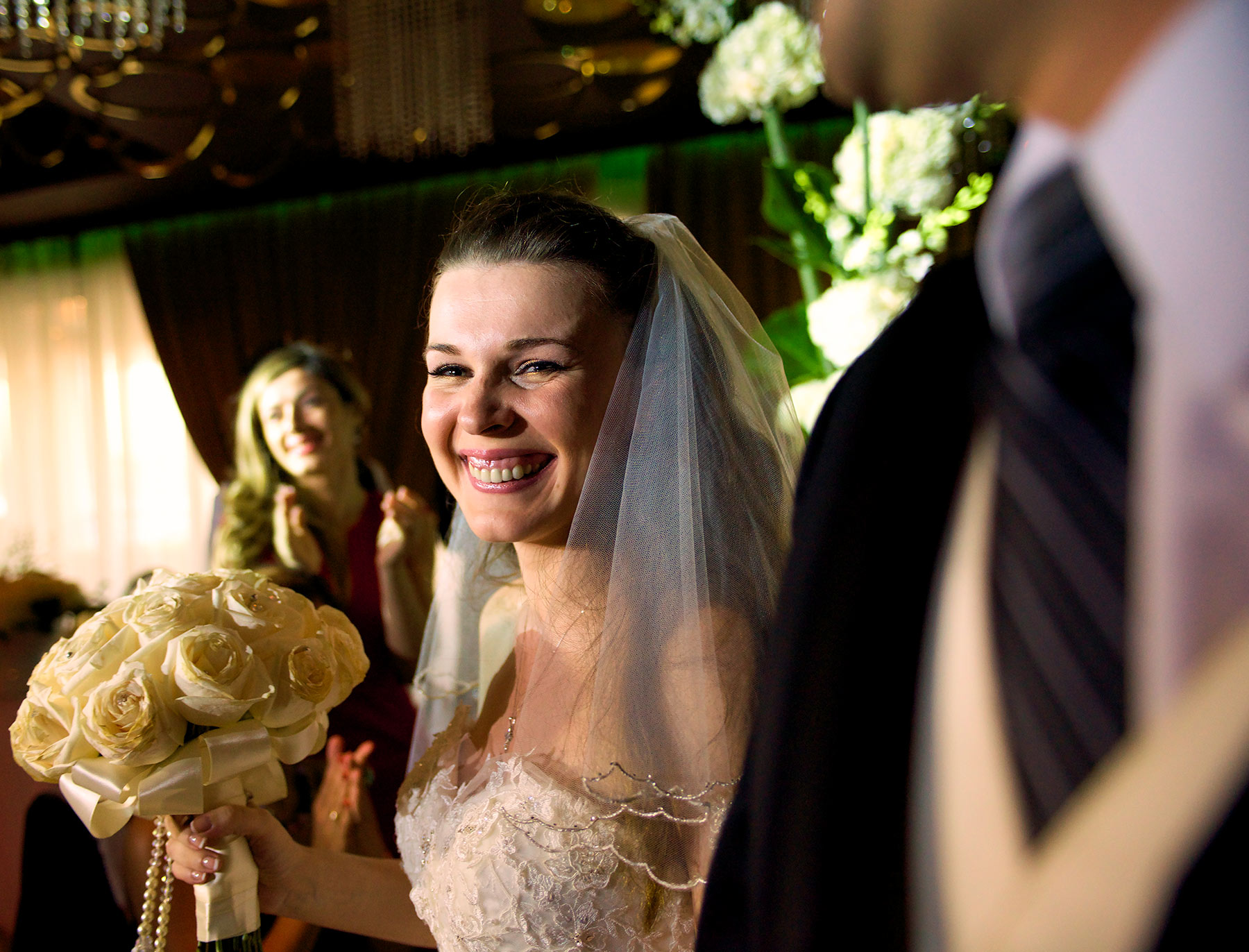 Kate smiling at her wedding 